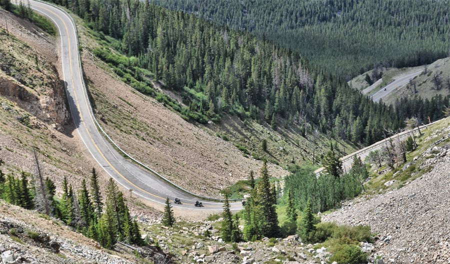 Beartooth Highway motorcycle ride in Montana