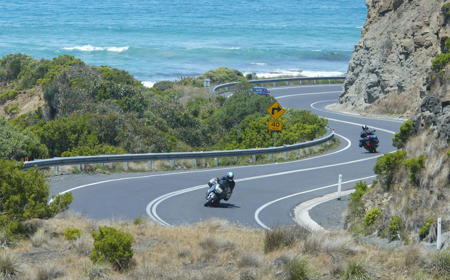 Great Ocean Road motorcycle ride in Australia