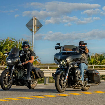 Motorcycle riders on FL A1A for Daytona Bike Week