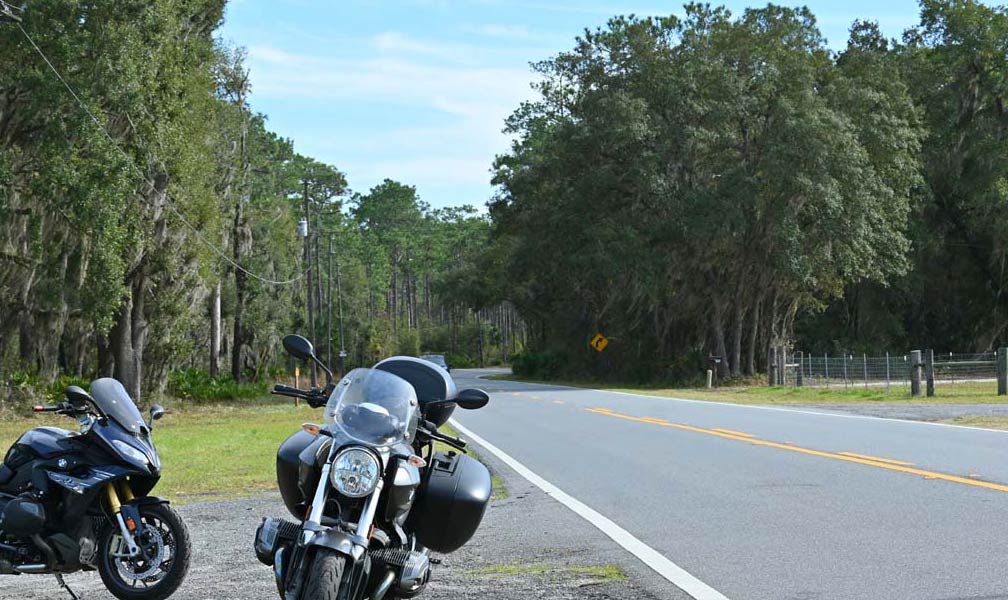 motorcycles on a scenic Tampa road