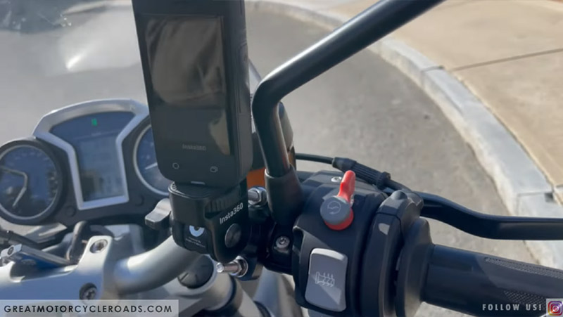 Insta360 has mounting accessories with the best camera for motorcycle rides